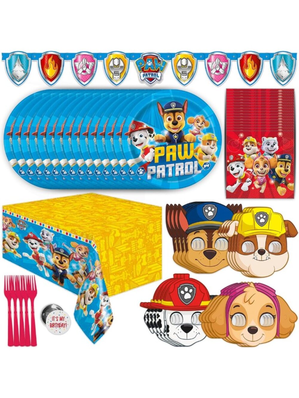 Paw Patrol Birthday Party Decorations & Supplies with Fun Mask Favors